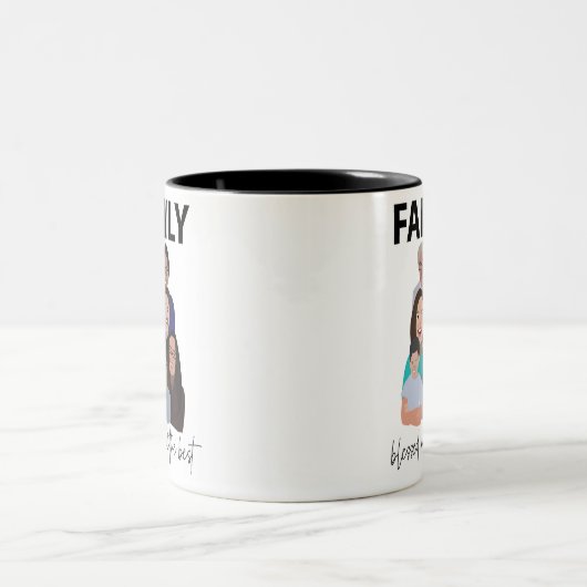 ファミリー懇親会クールファミリー懇親会 ツートーンマグカップ (中央)