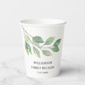 ファミリー懇親会グパーソナライズされたリーン 紙コップ (裏面)