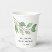 ファミリー懇親会グパーソナライズされたリーン 紙コップ (正面)