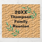 ファミリー懇親会グリーンツリーブランチラージギャザリング ビールラベル (シングルラベル)