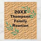 ファミリー懇親会グリーンツリーブランチラージギャザリング ワインラベル (シングルラベル)