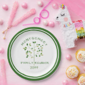 ファミリー懇親会グリーンファミリーツパーソナライズされたリー ペーパープレート (パーティー)