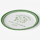 ファミリー懇親会グリーンファミリーツパーソナライズされたリー ペーパープレート (アングル)