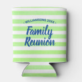 ファミリー懇親会グリーンホワイトストライプ 缶クーラー (裏面)