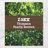 ファミリー懇親会グ葉リーンシリーブランチピクニック ワインラベル (シングルラベル)