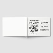 ファミリー懇親会ゲストブックタイポグラフィ白黒 ゲストブック (全面)