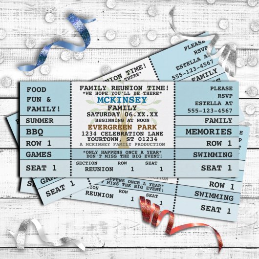 ファミリー懇親会コンサートチケット招待状 招待状