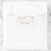 ファミリー懇親会コーヒーリングや輪イベント日 スクエアシール (バッグ)