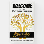 ファミリー懇親会ゴールデンハンズツリー葉カスタム 横断幕 (縦)