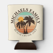 ファミリー懇親会サマーサンセットビーチパームツリーズ60s 缶クーラー (裏面)