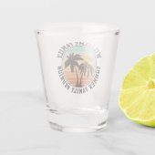 ファミリー懇親会サマーサンセットビーチパームツリー ショットグラス (裏面)