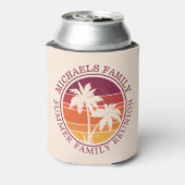 ファミリー懇親会サマーサンセットビーチパームツリー 缶クーラー (缶裏面)