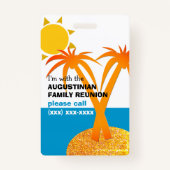 ファミリー懇親会サマーバケーションチャイ失ったド バッジ (正面)