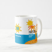 ファミリー懇親会サマーバケーションモノグラム コーヒーマグカップ (正面右)