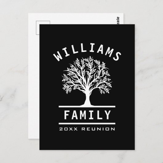 ファミリー懇親会サマーバケーションロードトリップツリー ポストカード (正面/裏面)