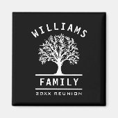 ファミリー懇親会サマーバケーションロードトリップツリー マグネット (正面)