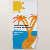ファミリー懇親会サマーバケーション ビーチタオル (正面)