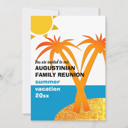 ファミリー懇親会サマーバケーション 招待状 (正面)