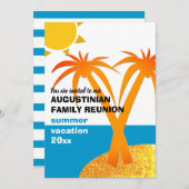 ファミリー懇親会サマーバケーション 招待状 (正面/裏面)