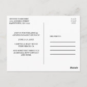 ファミリー懇親会サマービーチパームツリーズブルー ポストカード (裏面)