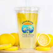 ファミリー懇親会サマービーチパームツリーズ アクリルタンブラー