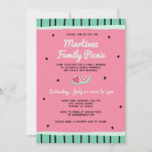 ファミリー懇親会サマーピクニックパーティースイカ 招待状 (正面)