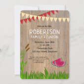 ファミリー懇親会サマーピクニック素朴招待状 招待状 (正面)