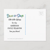 ファミリー懇親会サンシャイン日付はがきを保存 案内ポストカード (裏面)