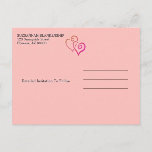 ファミリー懇親会ザデイトトロピカルフラミンゴス 案内ポストカード (裏面)