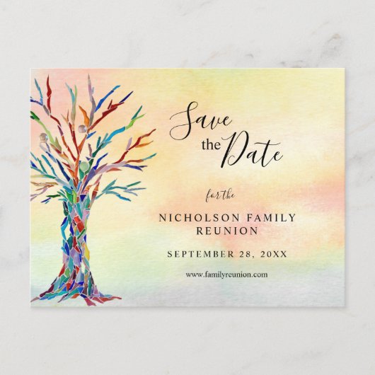 ファミリー懇親会ザデイトレインボーツリーを保存 案内ポストカード (正面)