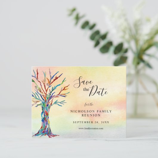 ファミリー懇親会ザデイトレインボーツリーを保存 案内ポストカード (スタンド正面)