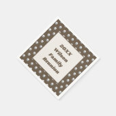 ファミリー懇親会シルバー水玉模様パタエレガントーン スタンダードカクテルナプキン (角)