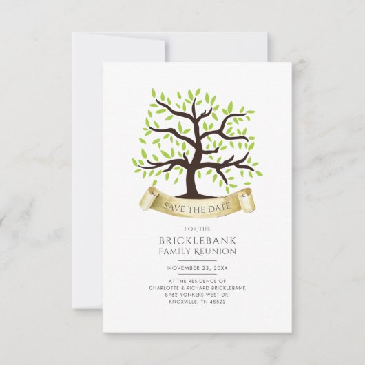 ファミリー懇親会シンプルモダン セーブザデート (正面)