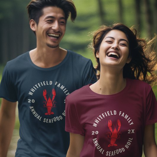 ファミリー懇親会シーフードロブスターボイルカスタム トライブレンドＴシャツ