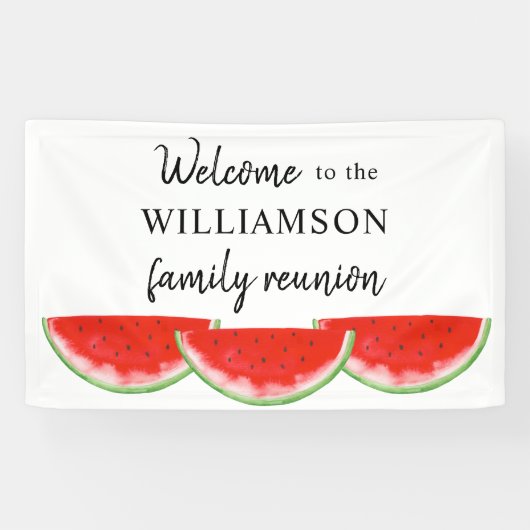 ファミリー懇親会スイカウェルカムバナー 横断幕 (横)