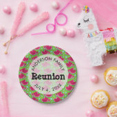 ファミリー懇親会スイカ背景 ペーパープレート (パーティー)