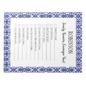 ファミリー懇親会スカベンジャー狩りブルー ノートパッド (正面)