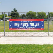 ファミリー懇親会スターとストライプまたは7月4日 横断幕 (インサイチュ)