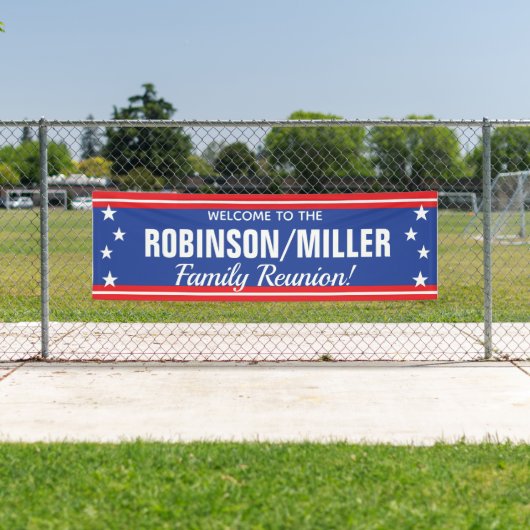 ファミリー懇親会スターとストライプまたは7月4日 横断幕 (インサイチュ)