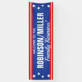 ファミリー懇親会スターとストライプまたは7月4日 横断幕 (縦)