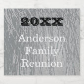 ファミリー懇親会ストライプシルバーイベント ビールラベル (シングルラベル)