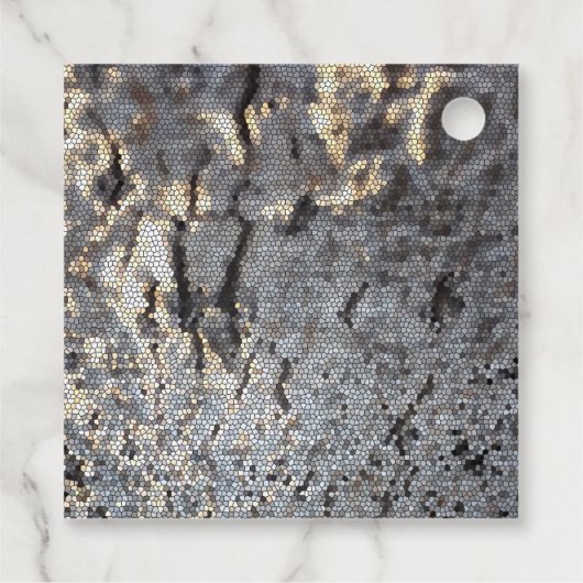 ファミリー懇親会スモールグレーブラックタイルモザイク フェイバータグ (裏面)