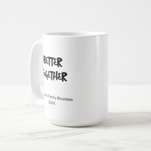 ファミリー懇親会セラミック コーヒーマグカップ (正面左)