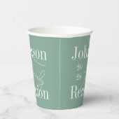 ファミリー懇親会セージグリーンパーティー 紙コップ (右)