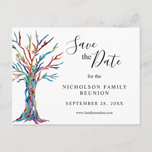 ファミリー懇親会セーブ・ザ・デート案内はがき 案内ポストカード (正面)