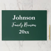 ファミリー懇親会ダークグリーンホワイトネーム年ランチョンマット ペーパーパッド (インサイチュ)