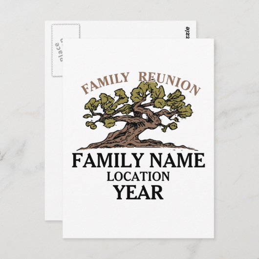 ファミリー懇親会ツリーはがき ポストカード (正面/裏面)