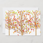 ファミリー懇親会ツリーウォーターカラー紅葉 招待状 (裏面)