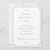 ファミリー懇親会ツリーシルバーエレガントモダンシンプル 招待状 (裏面)