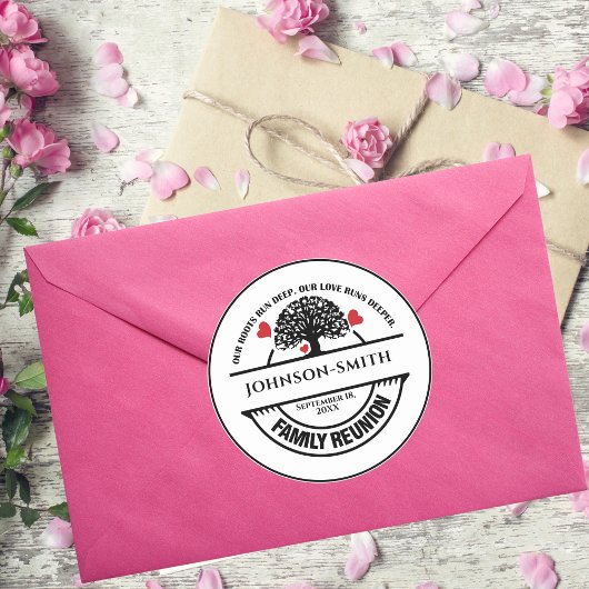 ファミリー懇親会ツリー感動的引用文 ラウンドシール